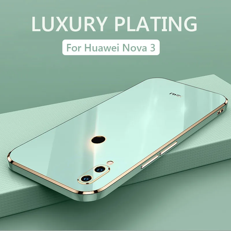 Роскошный чехол для телефона с квадратным покрытием Huawei Nova 3 3i Nova3 Nova3i