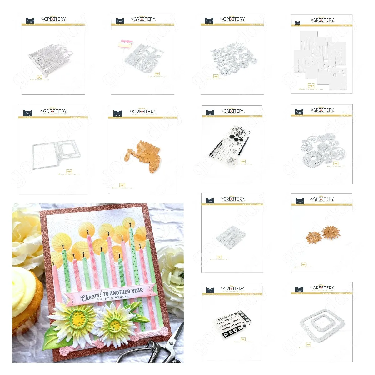 

New Arrival Banner Cake Flowers Cutting Dies and Stamps Hot Foil Scrapbook Diary Decoration Embossing Template DIY Card Handmade