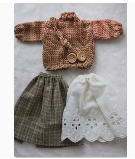 2025 3 шт. зимний свитер в стиле Blythe свитер/юбка/внешняя юбка 1/6 30 см (подходит для azone