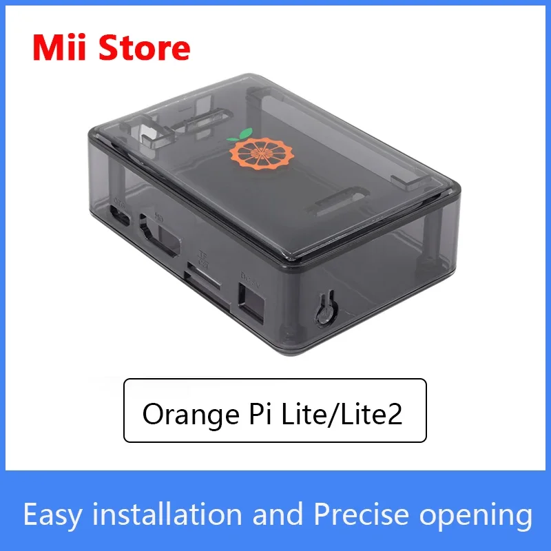 Черный защитный чехол Orange Pi Lite/Lite2 ABS. Простая установка и точное открытие.