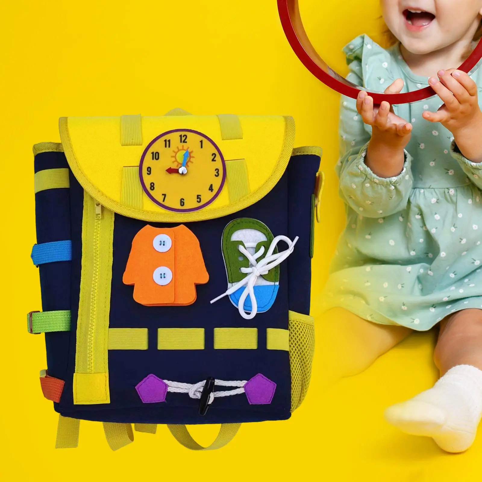 

Backpack Busy Board Travel Toy for Birthday Gifts Early Learning Educational