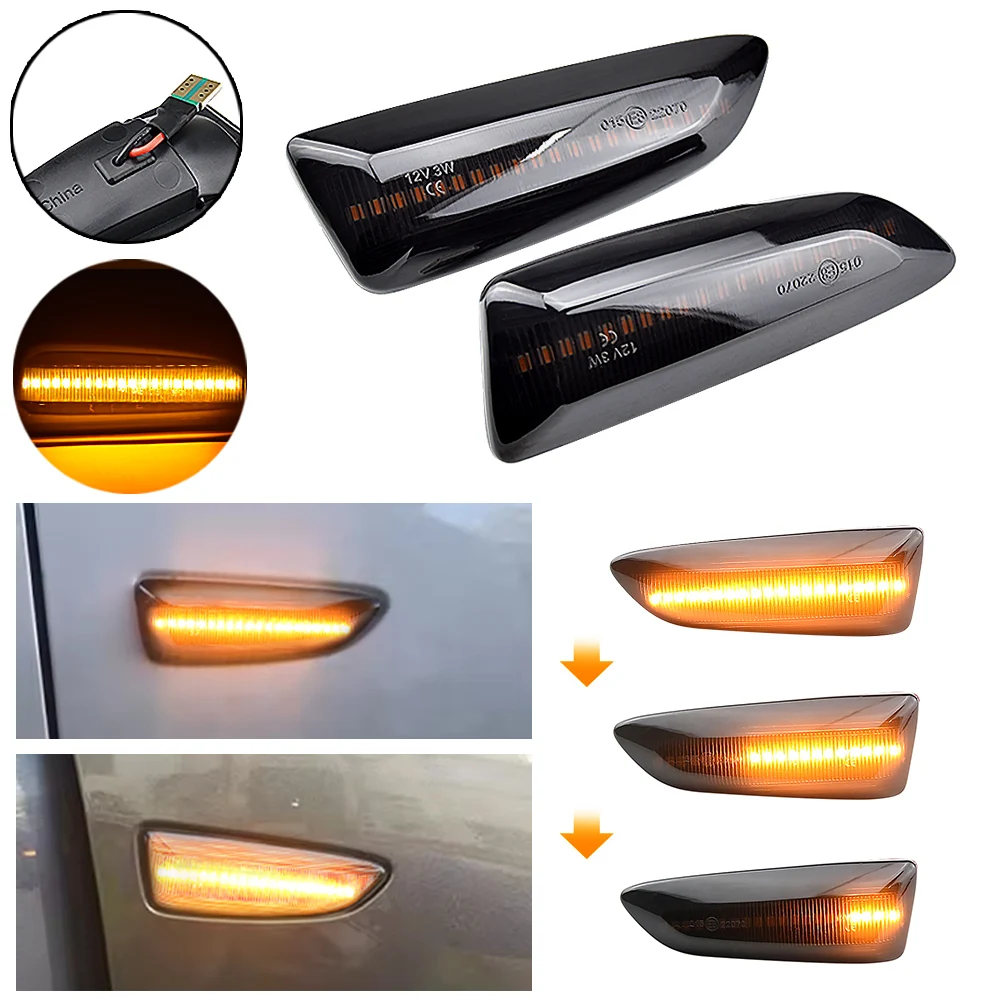 

2 Шт. Динамические Светодиодные Указатели Поворота (повторители) С Последовательным Миганием Для Opel Astra J K, Zafira C