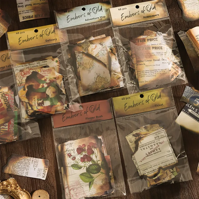 

40 шт., винтажная бумага для записей