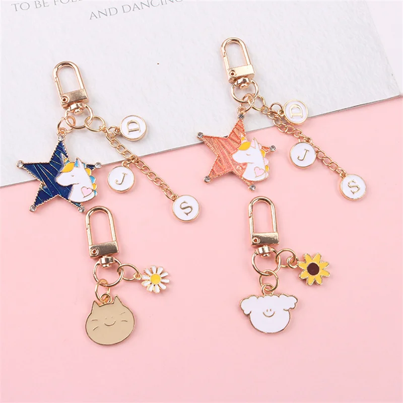 Брелок для ключей в виде милых животных единорога бегемота с узором кошелек