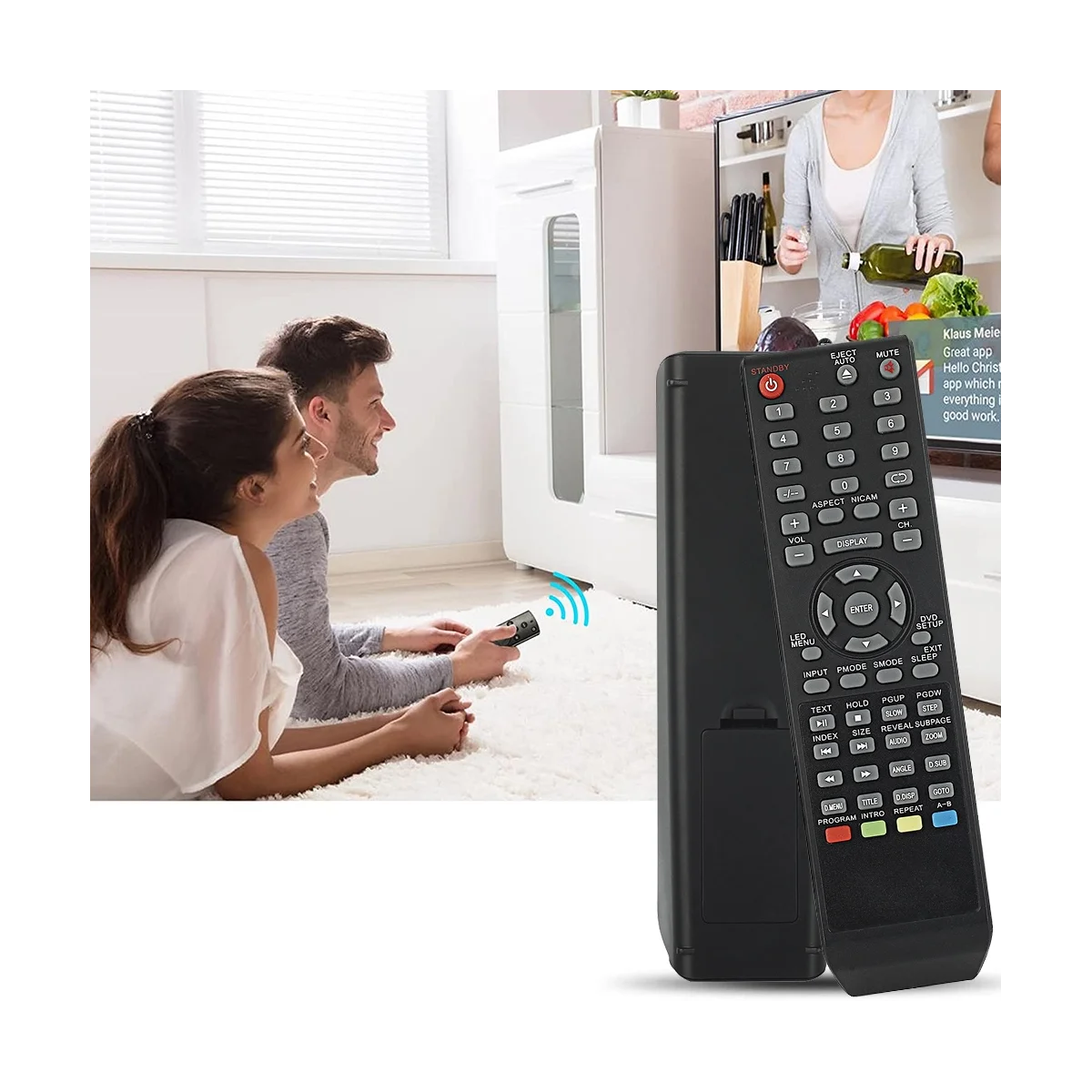 Сменный пульт дистанционного управления подходит для ТВ ABANS EN-83801 английская