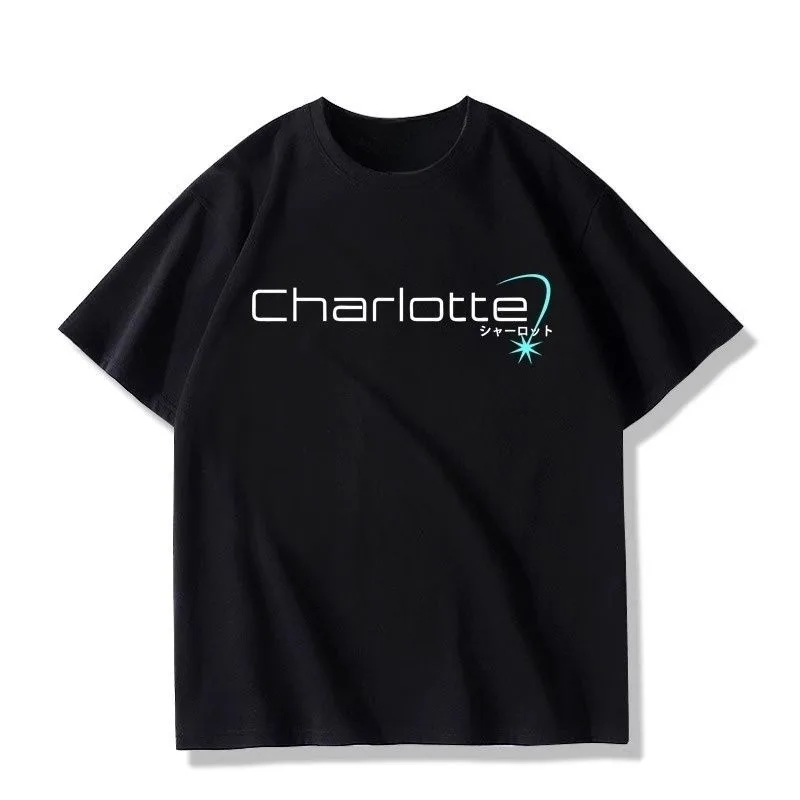 Фото Аниме Charlotte Key Club Youri Nayo футболка с короткими рукавами, мужская и женская летняя одежда унисекс, повседневная одежда в стиле аниме №2