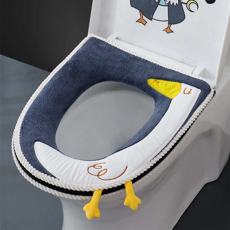 

NEW Hot Sale Comfortable cartoon bathroom Toilet Seat Cover Winter Toilet Cover Household Closestool Mat Seat Case Lid Cover
