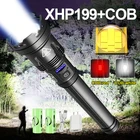 Новый мощный светодиодный фонарик XHP199 перезаряжаемый мощный тактический фонарик факел 18650 XHP90 водонепроницаемый светодиодный фонарь для кемпинга