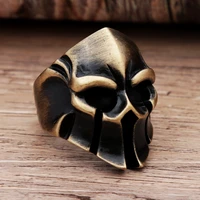 medieval roman spartan warrior helmet ring stainless steel vintage spartan ring for men biker amulet jewelry gift wholesale