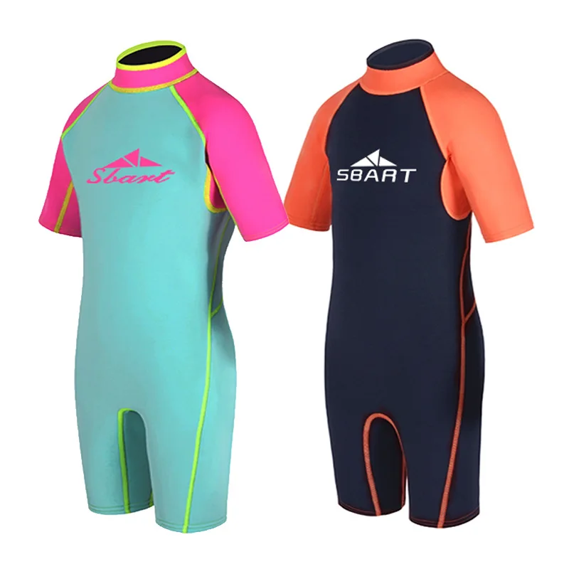 

SBART 2MM Kids Neoprene Diving Wetsuits For Swimming Boys Girls Sunscreen Warm Snorkeling Surfing Scuba Dive Wet Suit Plus 4XL