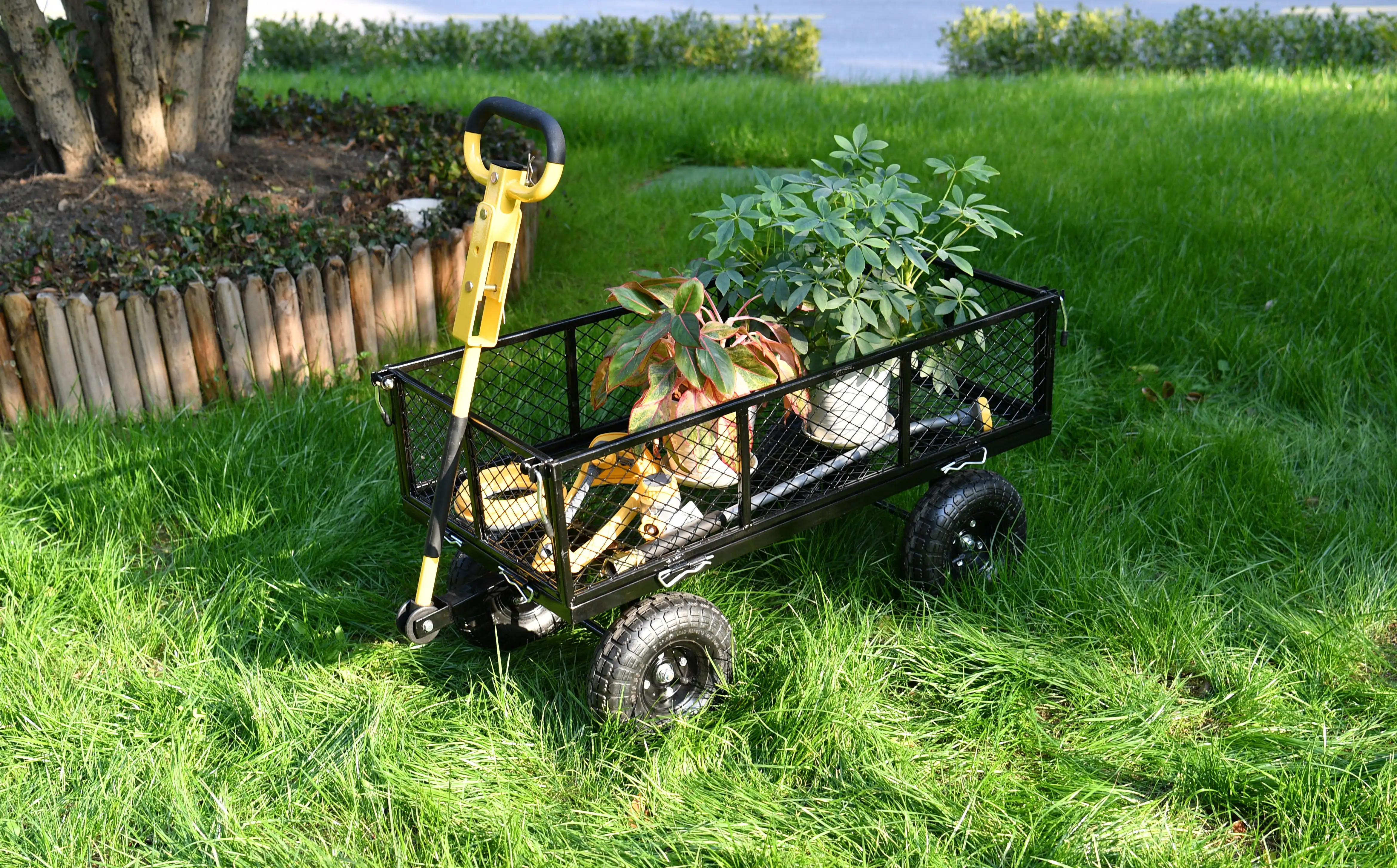 Modern Gardener Landscaping Plant and Tool Cart
