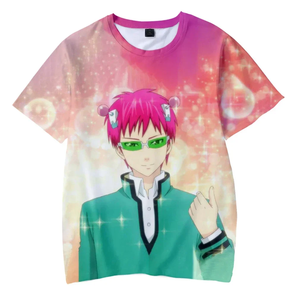 Фото Футболка Saiki Kusuo No Sai-Nan с принтом для мужчин/женщин/детей Harajuku, забавная футболка, костюм, летние кавайные японские топы унисекс в стиле аниме №5