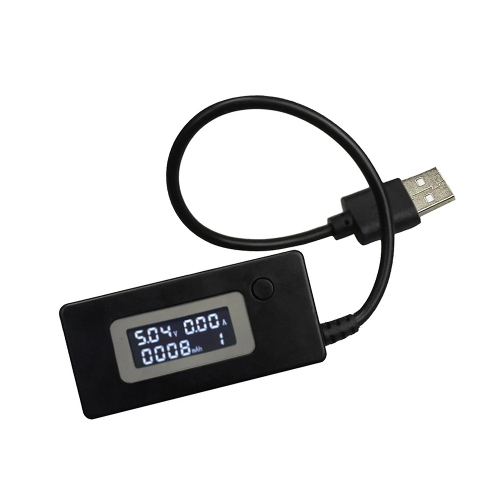 

ЖК-зарядное устройство Micro USB, измеритель емкости аккумулятора, напряжения и тока, черный