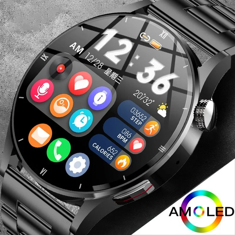 

2023 Watch For Men Smart Watch AMOLED HD Screen Body Temperature Detection Ai Smart Voice Smartwatch 2023 Bluetooth Call Clock