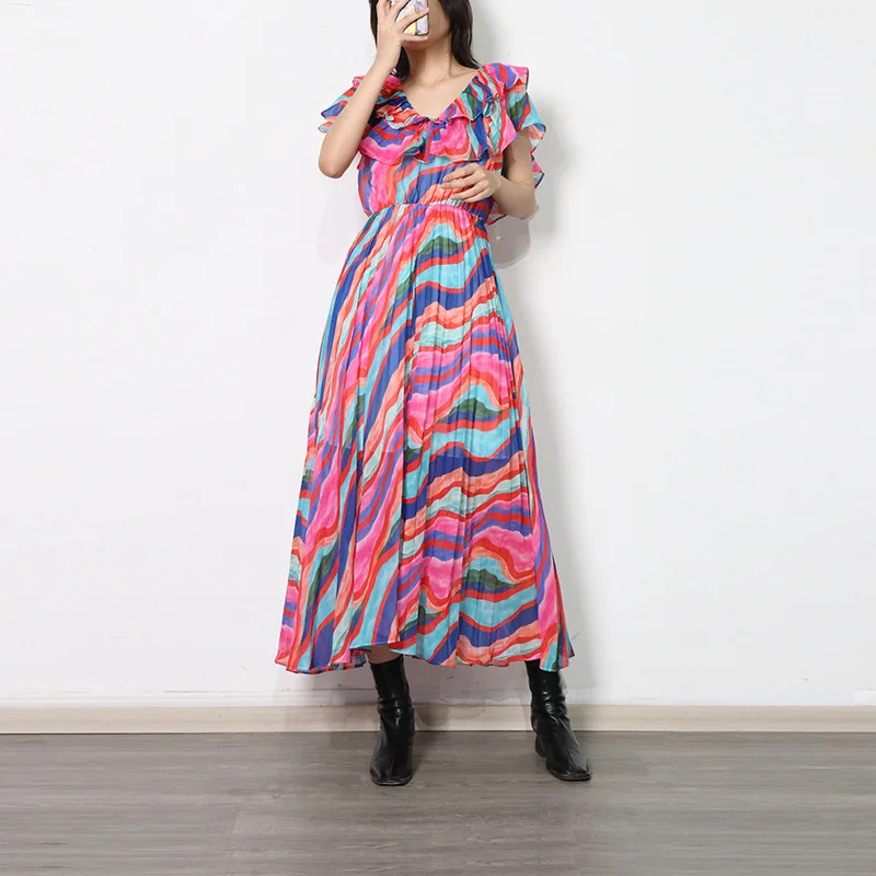 

Elegant Dresses For Women 2022 Summer Female Luxury Designer Festival Clothing High Quality Fashion Brand Birthday Party Outfits
