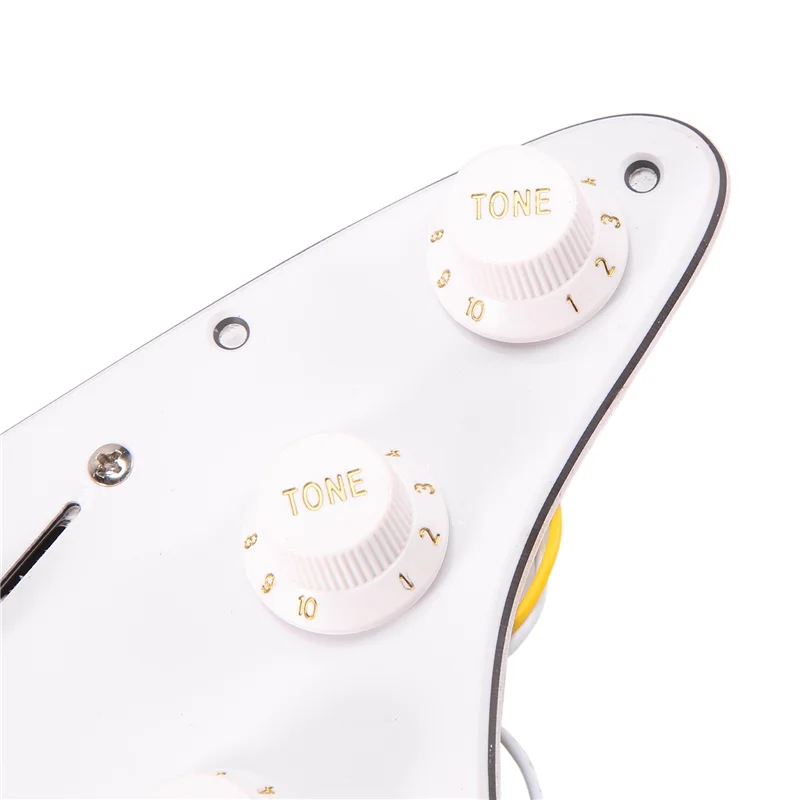 

1PC ST SSS Guitar Pickguard Pick Guard Scratch Plate & Pickguard Screws for 11 Hole Guitar Parts,Guitar Pickguard,White