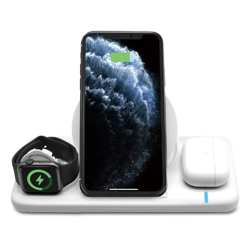 

Supporting Mobile Phones Wireless Charging Station Fast 3 In 1