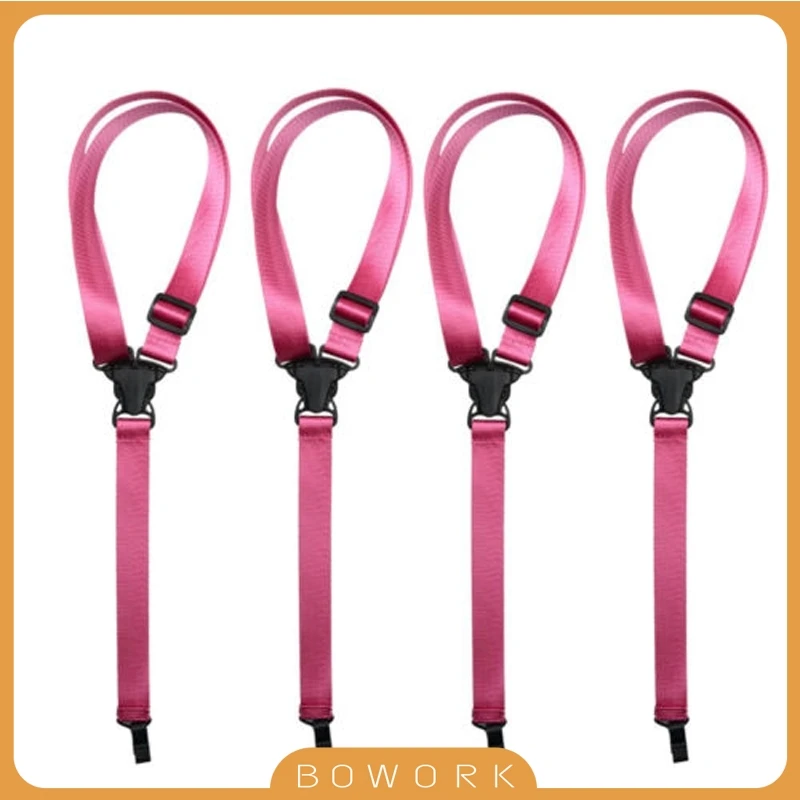

4PCS Adjustable Ukulele Strap With Hook For Soprano Concert Tenor Ukulele Pink Color Ukulele Straps Hawaii Guitar Accessories