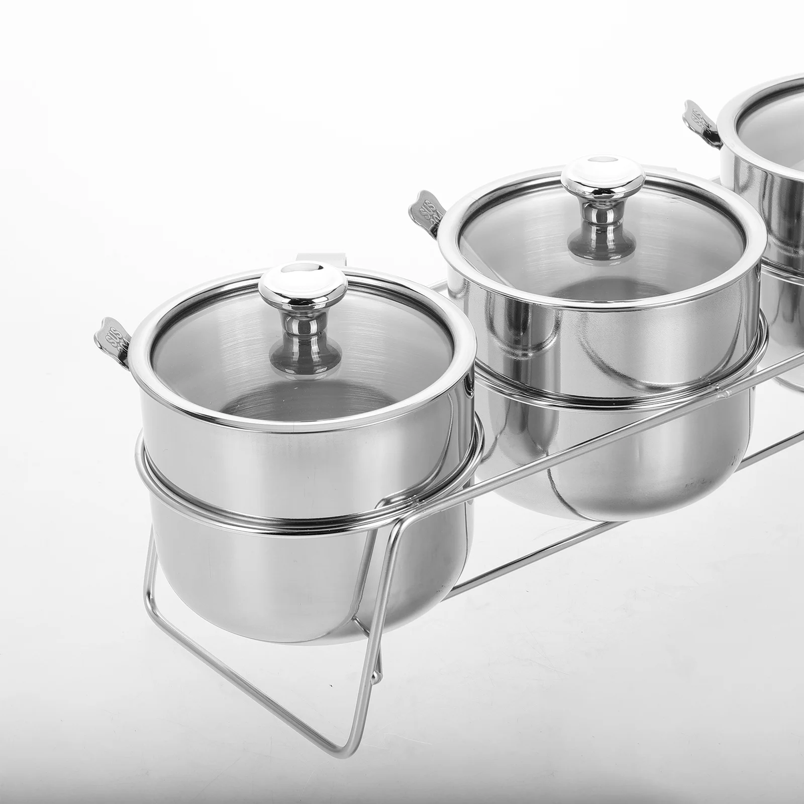 Jar Set Chili Oil Spice Jars Sugar Dispenser Condiment Pot Stainless Steel Holder Seasoning Storage Salt Bowl