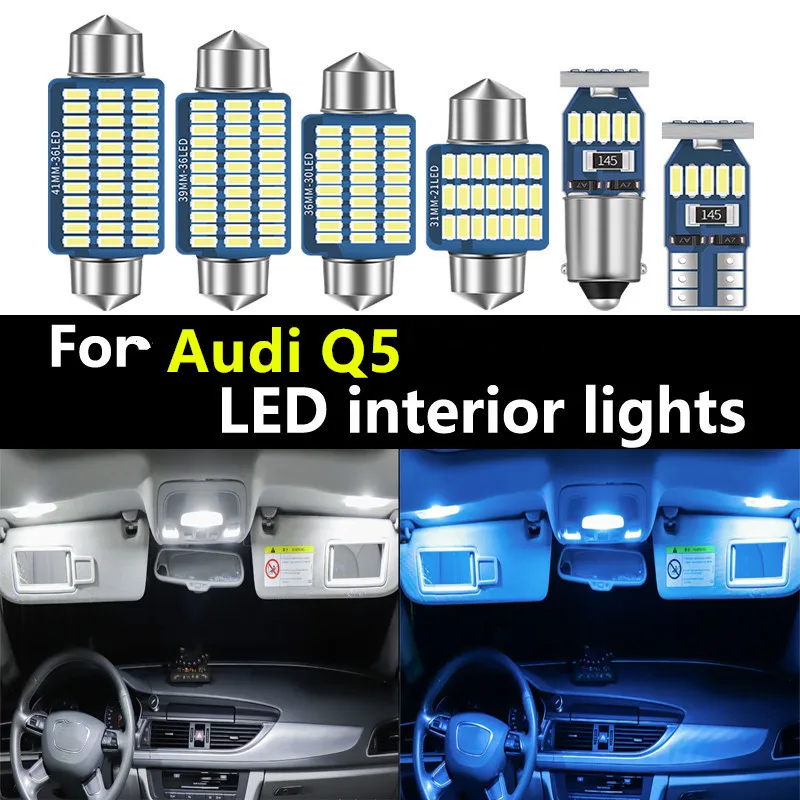 

For Audi Q5 Canbus Vehicle LED Interior Map Dome Trunk Light Kit Auto accessories