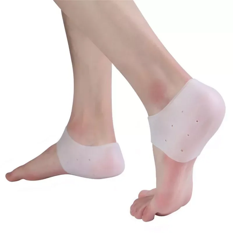 

2Pcs New Silicone Feet Care Socks Moisturizing Gel Heel Thin Socks with Hole Cracked Foot Skin Care Protectors Foot Care Tool