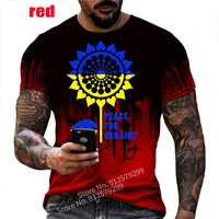 2022 mens t shirts ukraine flag style flower loose t shirt casual oversized t shirt mens clothing