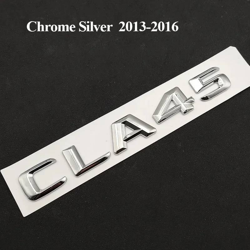 

ABS черные хромированные клейкие буквы, значок на задний багажник автомобиля для Mercedes CLA45 AMG W117 C117 эмблема, логотип, наклейка, автомобильные аксессуары