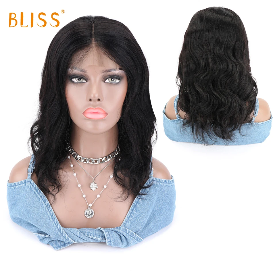 Straight 4x4 Closure Lace Frontal Human Hair Wig 180% Body Wave Lace Front Body Wave Wig Brazilian Remy Human Deep Wave Hair