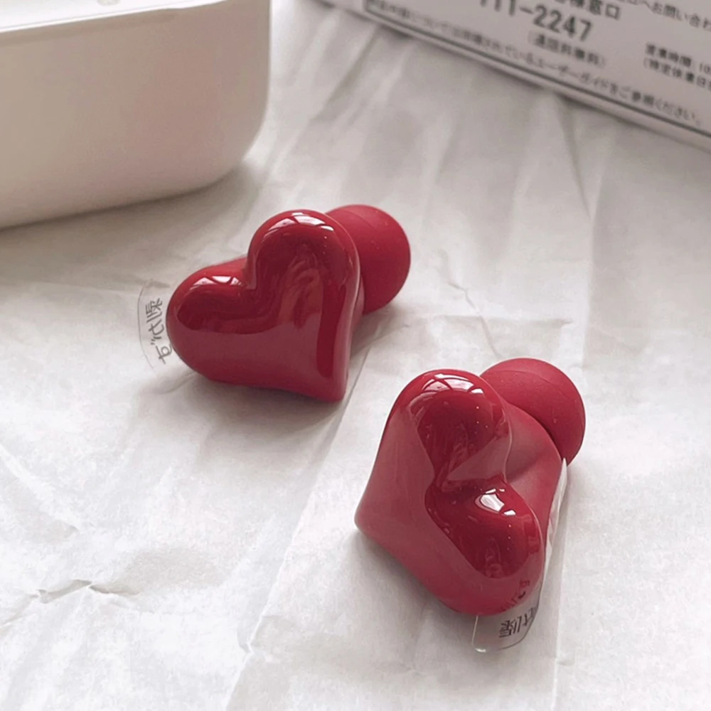 

Heart-shaped In-ear Noise Reduction Headphones Girl Heart Trend Headset Ipx5 Waterproof Hertbuds Heart Headset Fast Charging