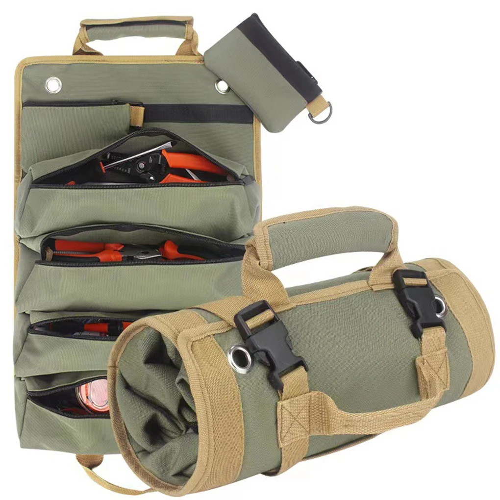 

Tool Storage Bag Multi-purpose Multi Pocket Portable Hardware Tool Bag Canvas Tool Organizer Bucket Tool Roll