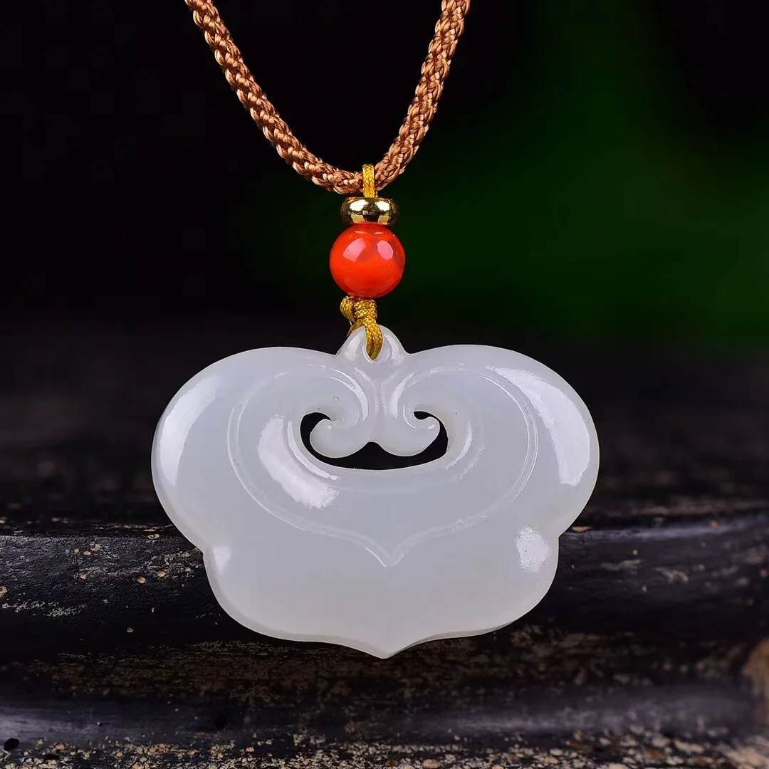 Изысканные нефритовые ювелирные изделия из материала Цинхай подвеска с замком