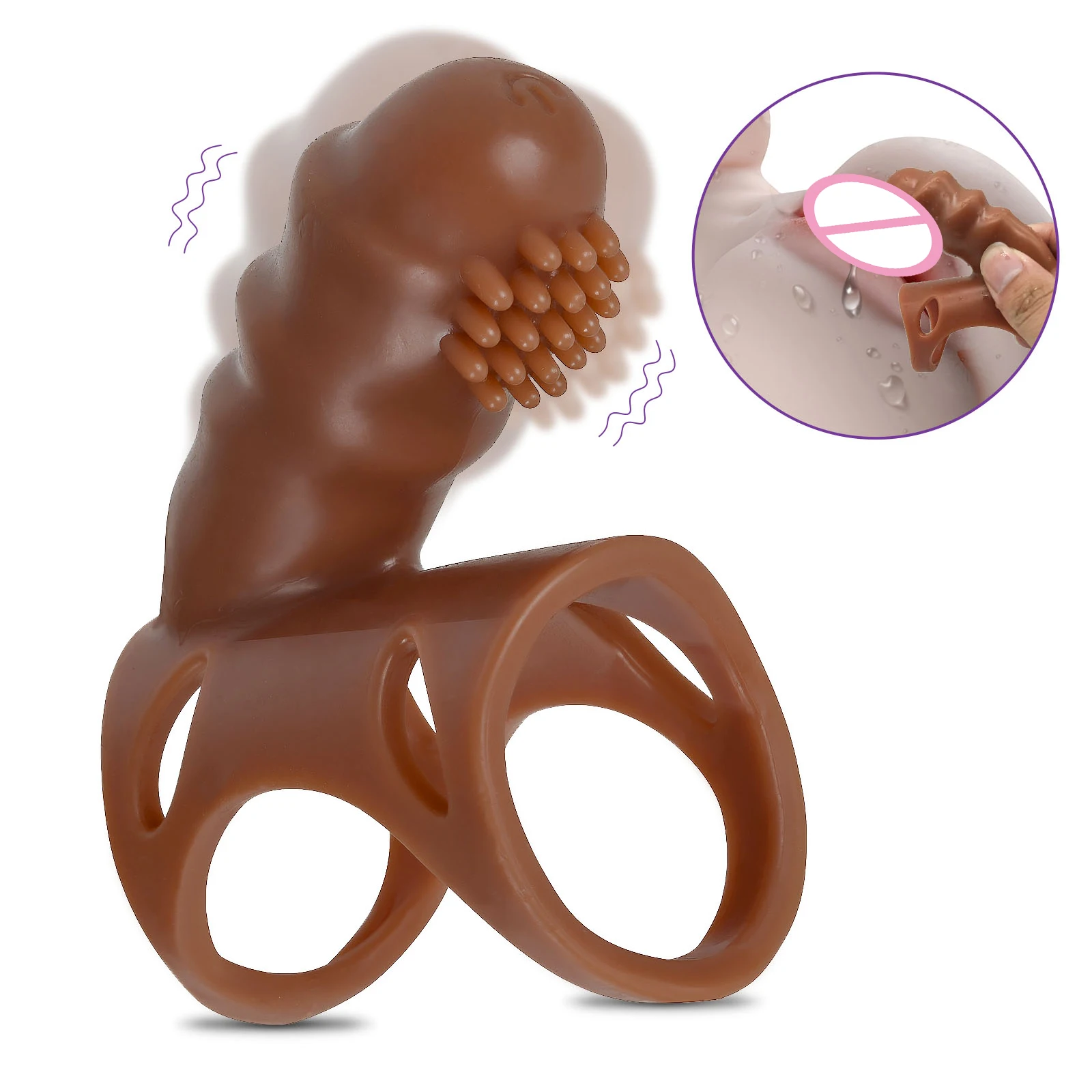 Вибрирующее кольцо для пениса Мужской мастурбатор женщин и мужчин вагинальный