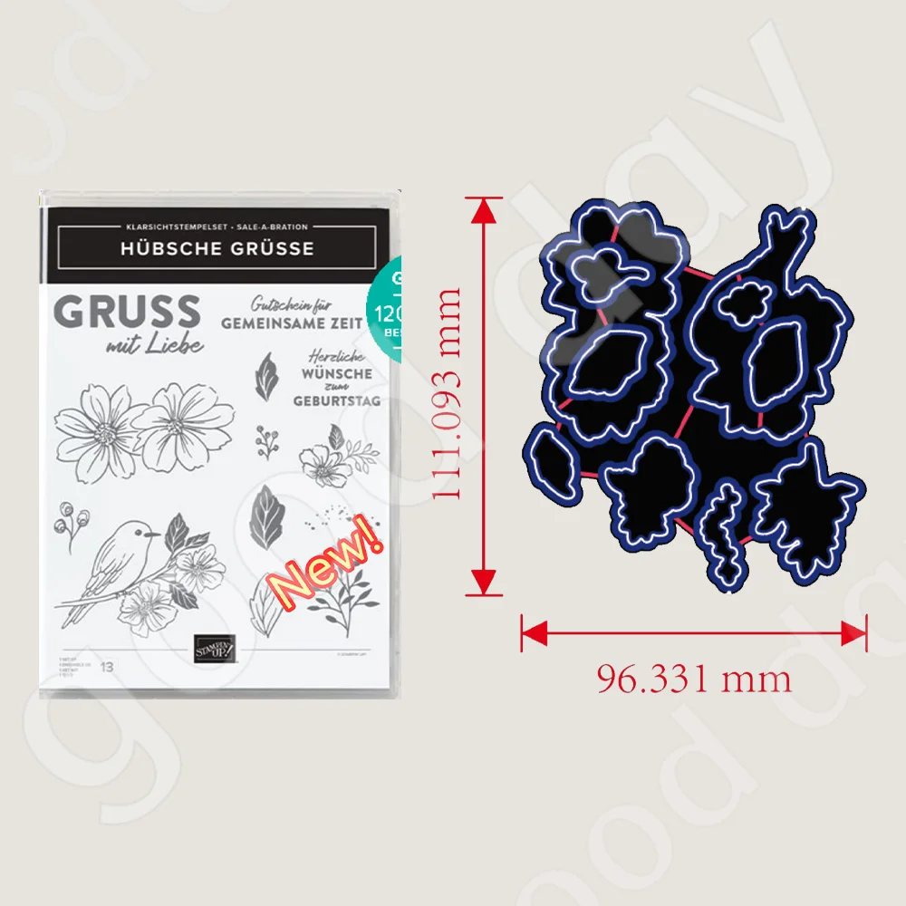 

Bird Flower Metal Cutting Dies and Stamps DIY Gift Card Scrapbook Diary Decoration Embossing Template 2023 Spring New Arrival