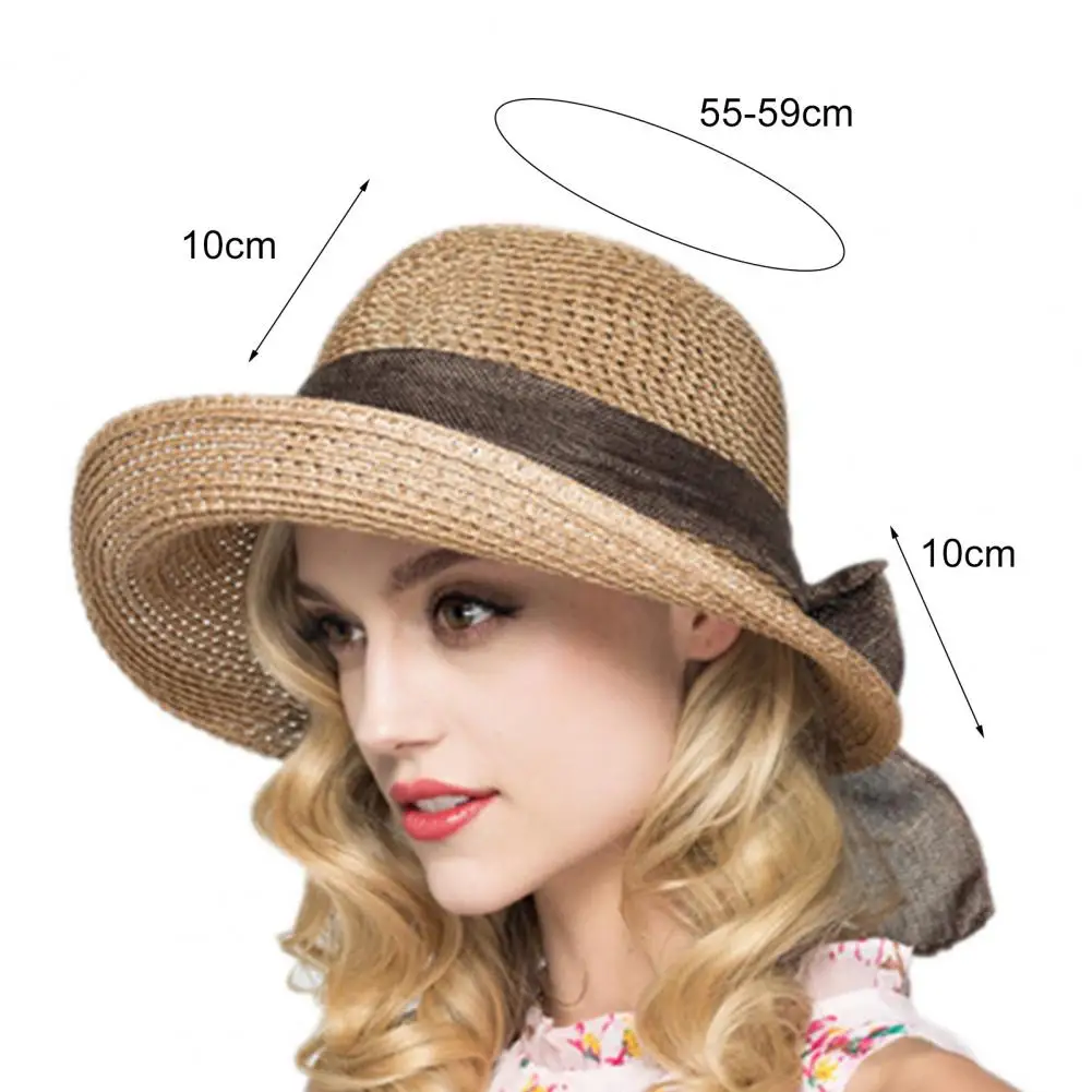 

Stylish Sun Hat Women Bow Headwear Protective Sunshade Women Straw Hat Straw Hat Sunscreen