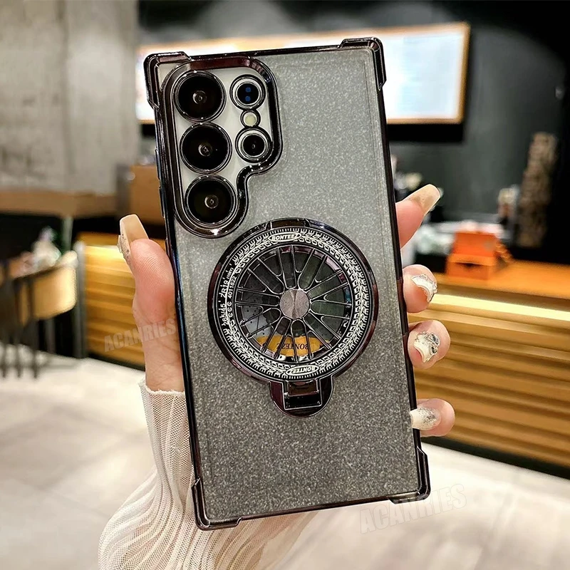 Чехол-держатель с вращающимся гироскопом S 24 25 22 чехол для Samsung Galaxy S24 S25 S23 S22 S21 S20 Fe