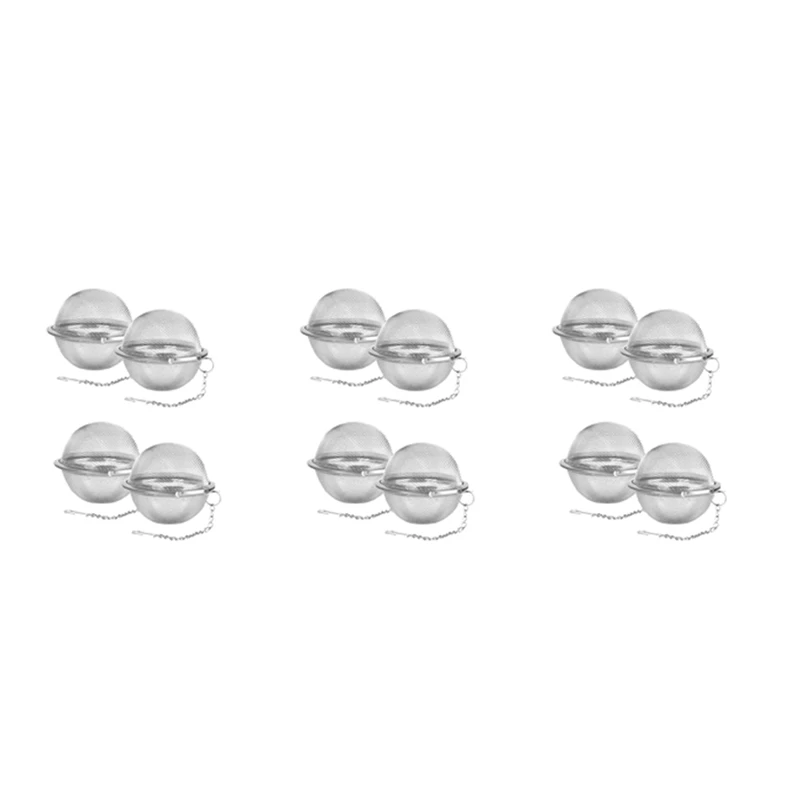 

12Pcs Stainless Steel Mesh Tea Ball 2.7 Inches Tea Strainers Tea Strainer Filters For Tea