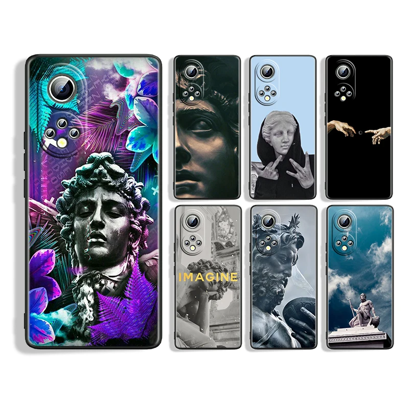 

Art Statue Virgin Maria David Silicone Cover For Honor 60 50 SE 30 3i 20 20S 10 10i 10X 9X 8X 8A 7A Pro Lite Phone Case Coque