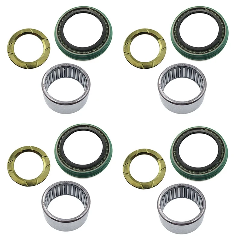 

4X Knuckle Bearing Spacer Oil Seal Set For Mitsubishi Pajero Montero 2Nd L200 3Rd 1990-2005 MB160850 MB160670 MB160671