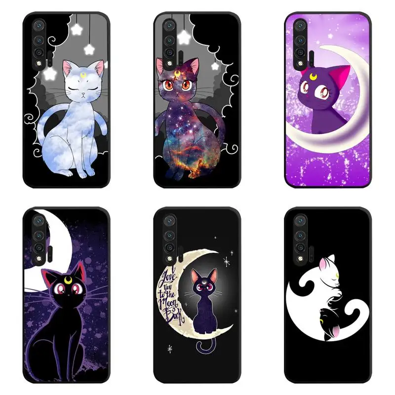 

sailor moon cat Phone Case For Huawei Nova 6se 7 7pro 7se honor 7A 8A 7C 9C Play