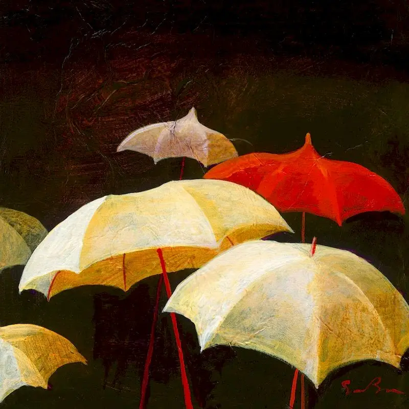 

CHENISTORY 30x30cm Frameless Diy Painting By Numbers Kits For Adults Umbrella Oil Coloring By Numbers Acrylic Paint HandPainted