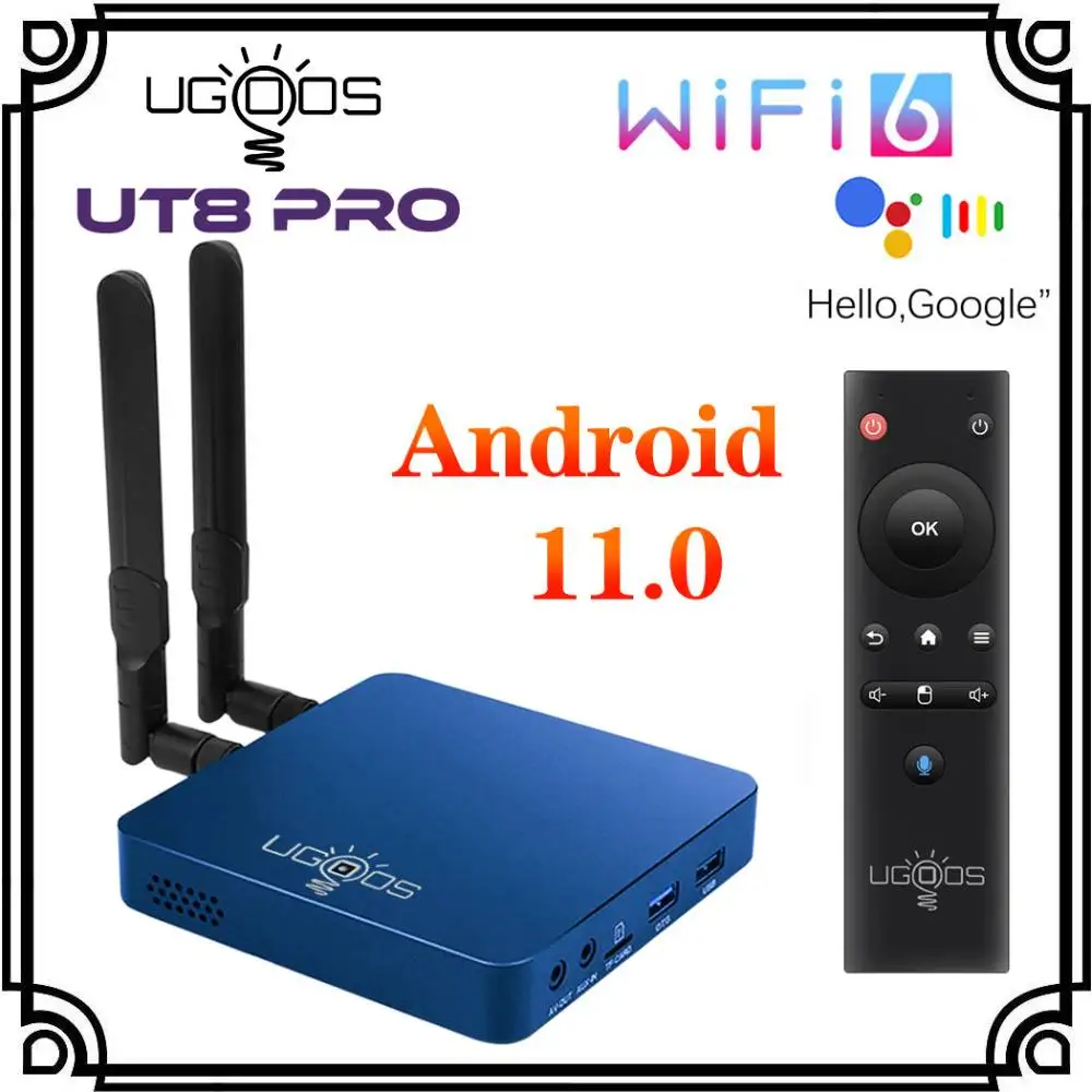 ТВ-приставка UGOOS UT8 PRO Android 11 0 DDR4 8 + 64 ГБ RK3568 WiFi6 |