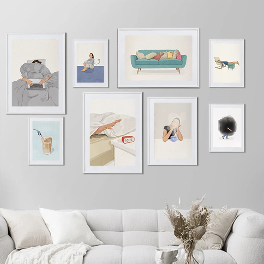 Абстрактная Иллюстрация на холсте с электронной почтой