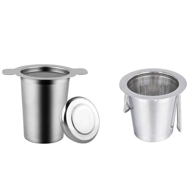 

2 Pcs Stainless Steel Tea Infuser Filter Reusable Coffee Filter, A & B