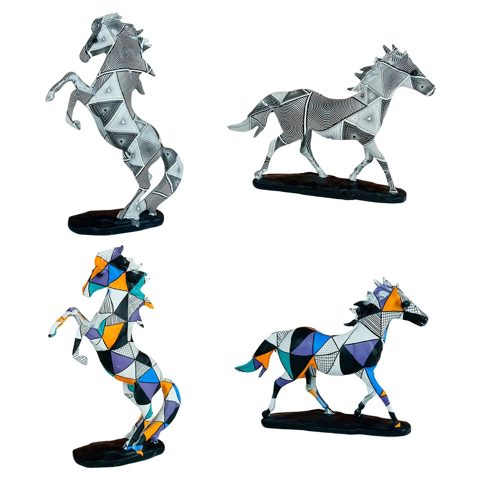 

Horse Statues Sculptures Bedroom Housewarming Decorating Resin Figurines