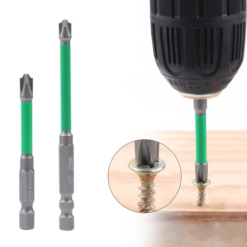 

2PCS 65mm 110mm Magnetic Special Slotted Screwdriver Bit Green For Electrician FPH2 For Socket Switch Hand Tools