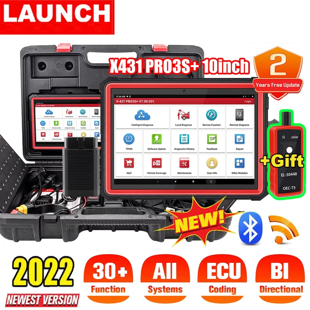 

LAUNCH X431 PRO3S+ OBD OBD2 Car Diagnostic Scanner Bidirectional Key Coding TPMS