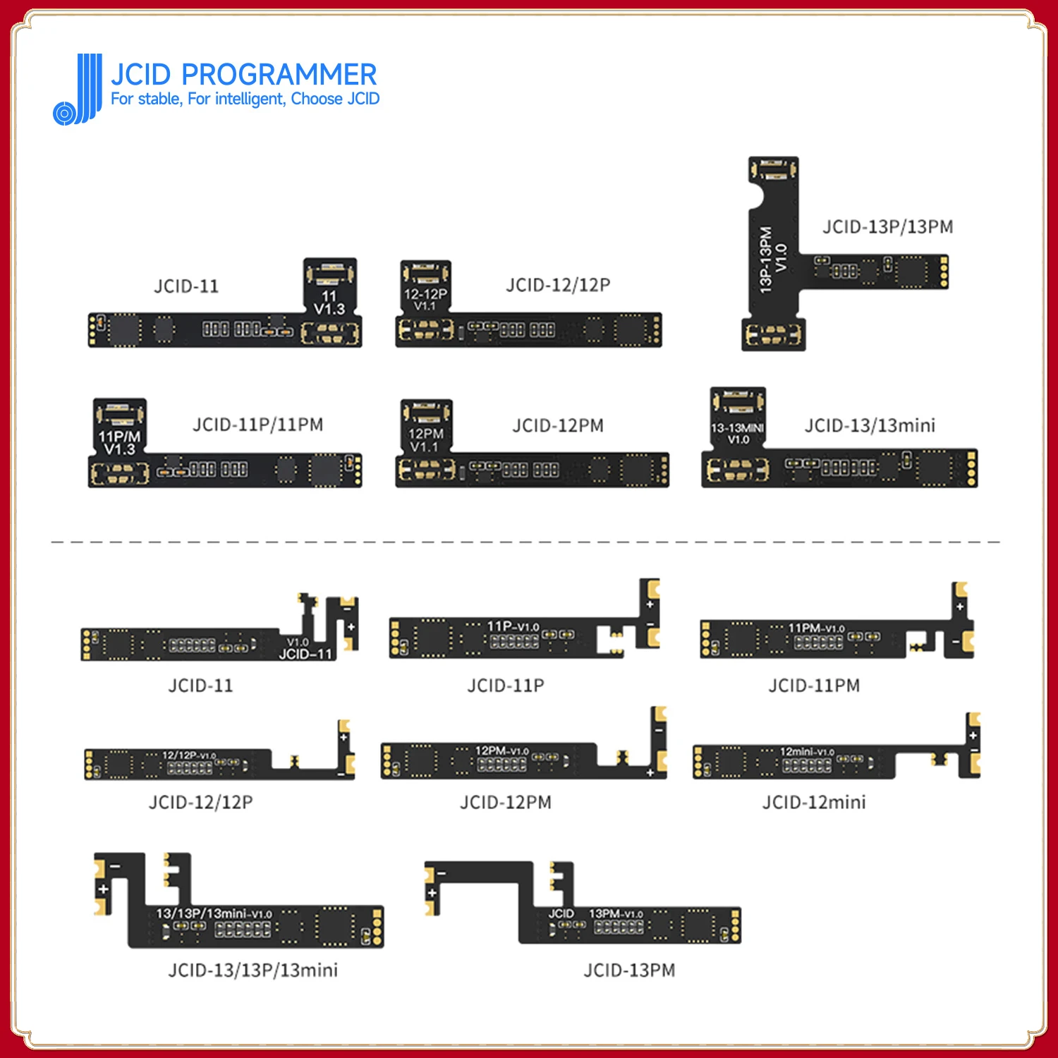 

JCID V1SE JC Pro1000S Battery Read/Write Board Battery Flex Cable External FPC For iPhone 6-14PM Warning Windows Pops Up Repair