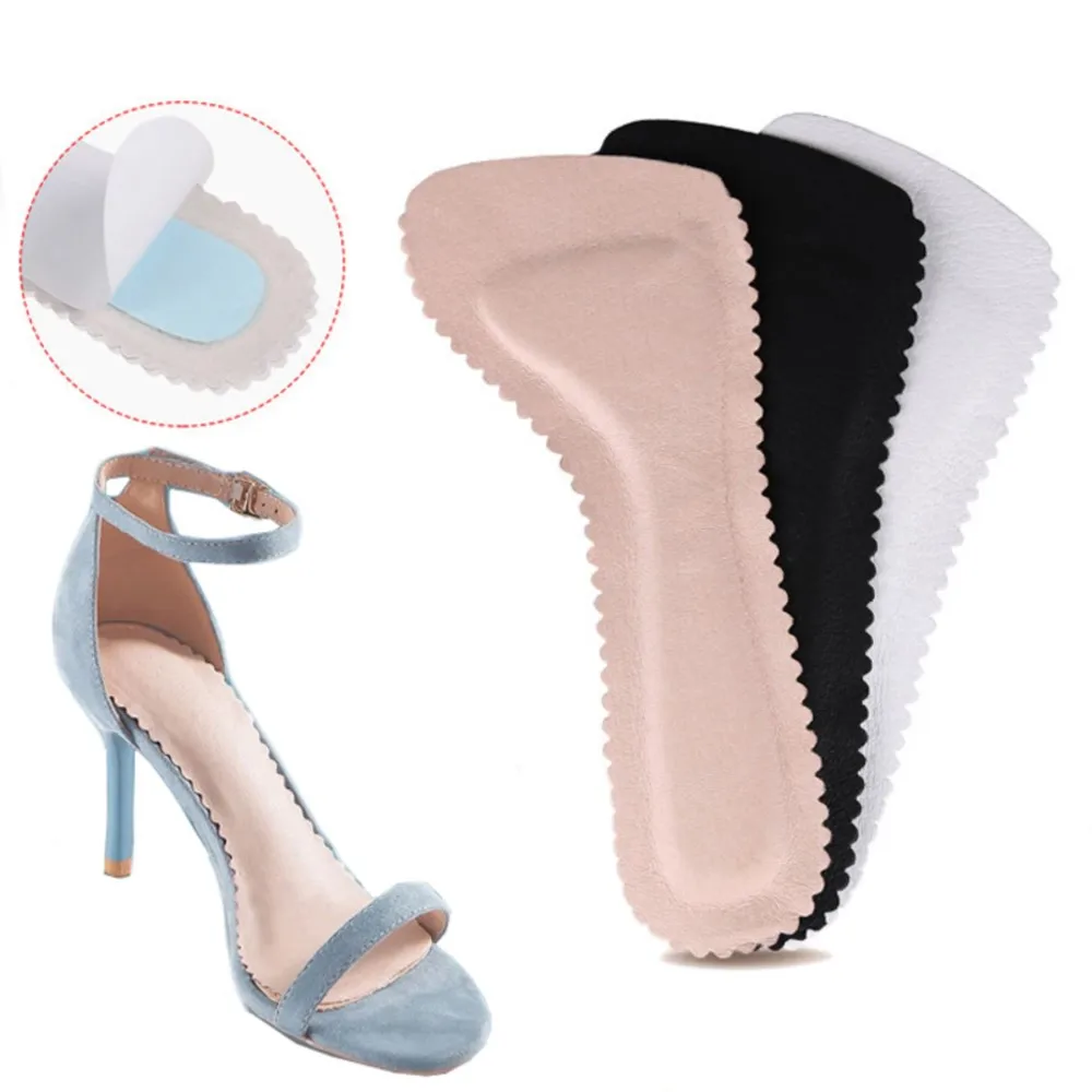 Comfort Sweat-Absorbing Non-Slip Insoles for Sandals High Heels Shoes Women Self-adhesive Stickers Seven-point Pads Soft Bottom