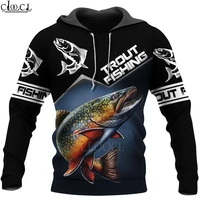 mode hoodies neueste lustige trout fishing 3d druck m%c3%a4nner frauen sweatshirt streetwear pullover trainingsanz%c3%bcge drop verschi