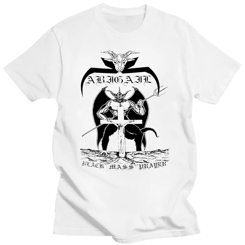 

Abigail Band Black Mass Prayer Logo White T-Shirt